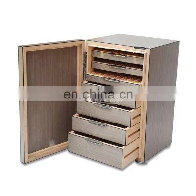 150ct Smart Cigar Box Packaging Standing Display Humidors Wooden Humidor Cabinet Cigar Showcase With Light photo-4