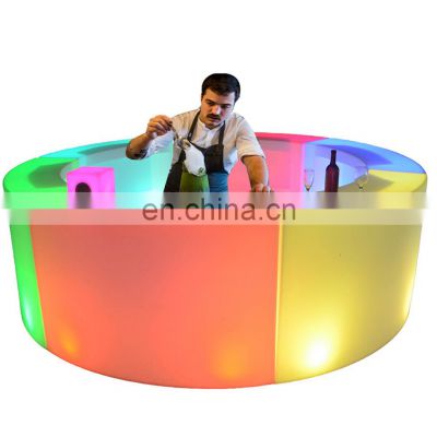 portable mobile restaurant pub bistro outdoor entertainment rental commercial illuminated glow led bar table counter furniture