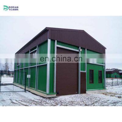 prefabricated light steel parking building houses with glass
