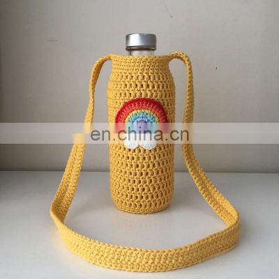 Hot Sale Best Price Handmade Crochet Rainbow Water Bottle Holder Vietnam Supplier Cheap Wholesale