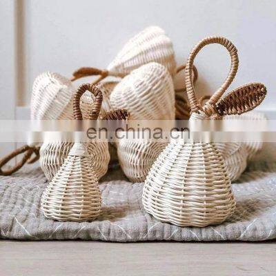 High Quality Rattan Rattle Set, Wicker Hand Bell Kids Toys Wholesale Supplier photo-2