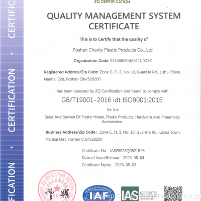 ISO 9001 certificates