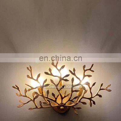 Wholesale Creative Simple Modern Bedroom Living Room Aisle Corridor Brass Wall Lamp