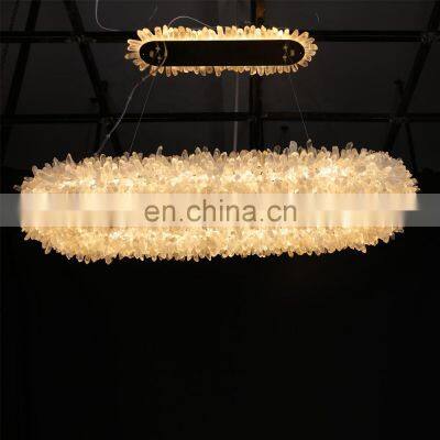 custom modern hotel crystal chandeliers luxury led quartz crystal chandelier for home decoration