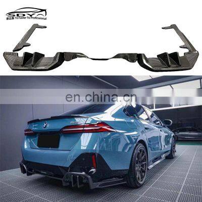 G60 MP Style High Quality Carbon Fiber Rear Diffuser Rear Bumper Lip Separator For BMW 5 Series G60