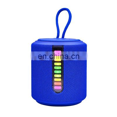 2024 C-output Portable Outdoor BT Loudspeaker Fabric Cover Colorful RGB Lights Wireless Speaker with FM TF Card