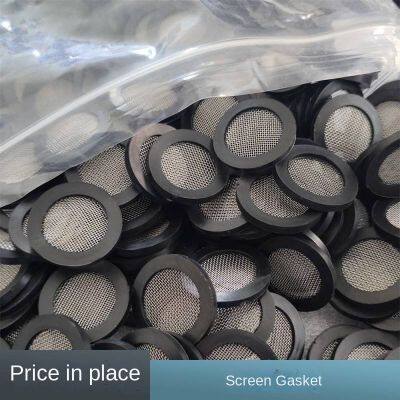 dn20 1 inch rubber filter screen with filter pad, water meter filter screen, sealed and elastic, 304 filter screen, 40 mesh, yufeng