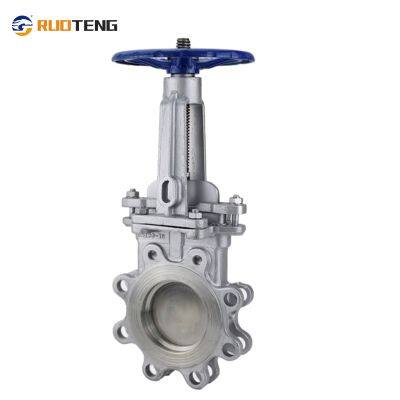 [Ruoteng] High Quality Stainless Steel Valve Manual Operate Knife Gate Valve With Wheel Handle photo-2