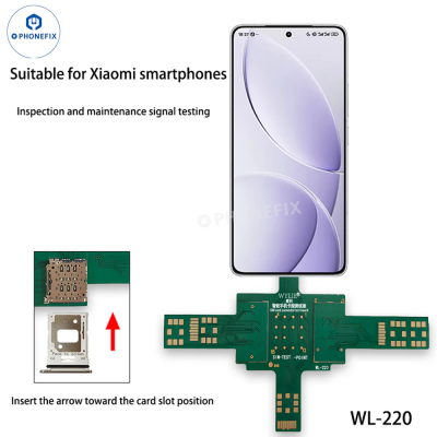 WYLIE WL-220 Dual-SIM (SIM1/SIM2) Test Fixture for Xiaomi Mobile Repair