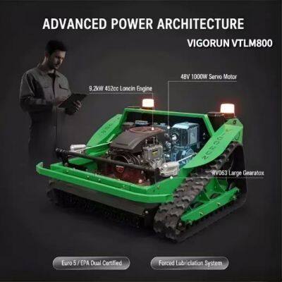 Продается газонокосилка Villa Lawns Regular для регулярного стрижки газонов, Vigorun VTLM800 - бесконтактно управляемая гусеничная косилка с радиоуправлением