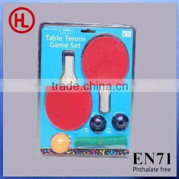 mini desktop indoor game poplar wooden ping pong racket, table tennis racket with tennis ball set wholesale