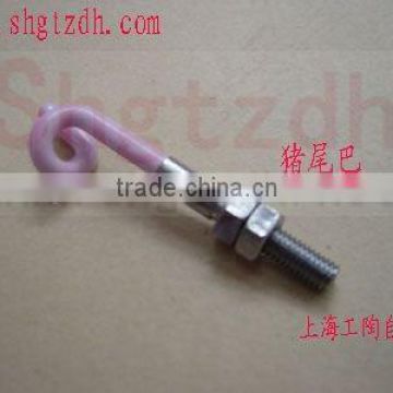 Textile ceramic hooks