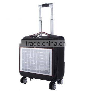 airport luggage case,Solar battery charging trolley case,Additional functionality pilot luggage bag