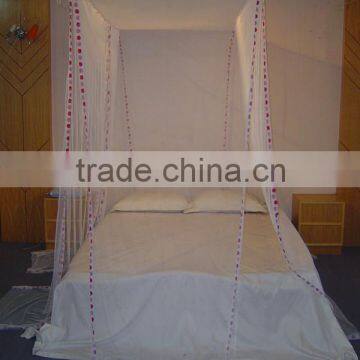 Dot Serging Multi-door 4 Poster Square Bed Canopy Mosquito Net ,Square Bed Mosquito Net For Double Bed photo-2