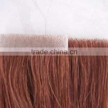 Salon quality factory price 100% remy human hair extension,handtied very thin skin weft