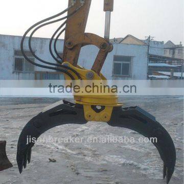 durable KAIYUAN hydraulic grapple, KAIYUAN excavator attachment grapple,wood log grapple