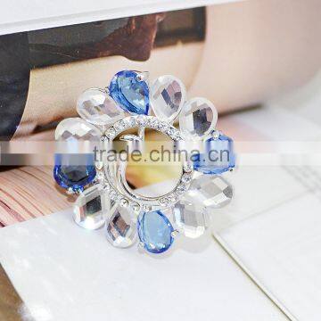 Elegant Design Beautilful Silver Diamond Peacock With Crystal Brooch Fashion Circle Brooch photo-4