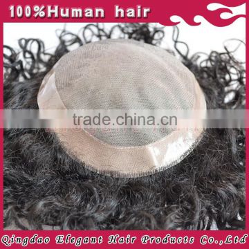 2015 Qingdao new products high quality afro full lace human hair wigs for men