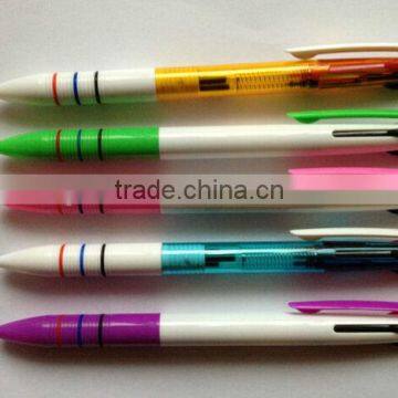 Nice design 3 color ink in the pen custom logo promotional ball pen