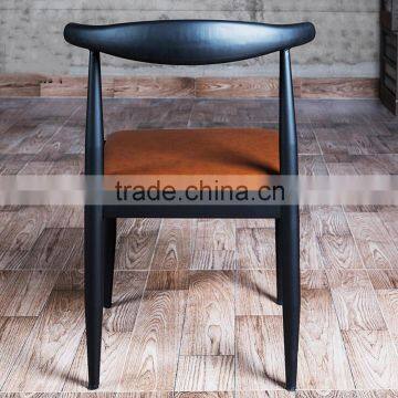 Simple Fashion Leisure American Country Vintage Wrought Iron Home Wooden Restaurant Chair photo-4