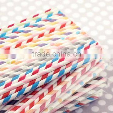 Environmental 19.7CM Paper Drinking Straws for Wedding Favor