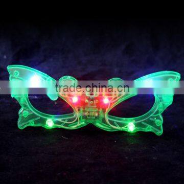 Wholesale Red Butterfly Shape Flashing LED Light Up Flashing Glass Glasses Club Glow Party Gift Face Mask