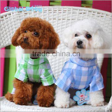 Wholesale fashion dog plaid t shirt with pants