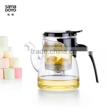 Handblown Clear Glass Tea Pots/Teapots with Unbreakable Infuser Factory Supplies