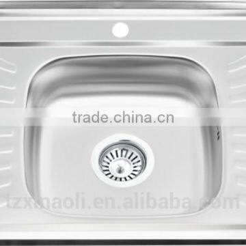 100*50cm middle bowl one piece mat finish with rubber pad 201and 304 sink kitchen sink