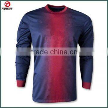 High quality custom design moisture-wicking long sleeve soccer jersey