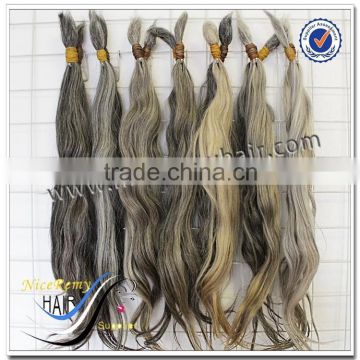 24inch unprocessed natural asian light grey human braiding hair