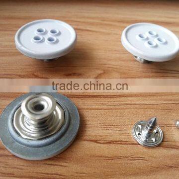 Metal Jeans Tack Button in White Matt Color For Jeans or Jackets -- J1537 photo-3