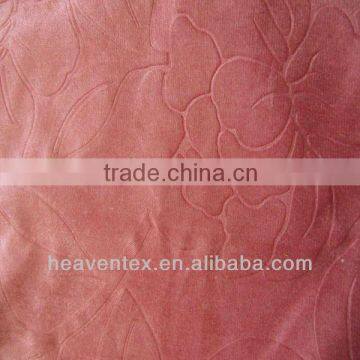 100% polyester embossed sofa velvet fabric
