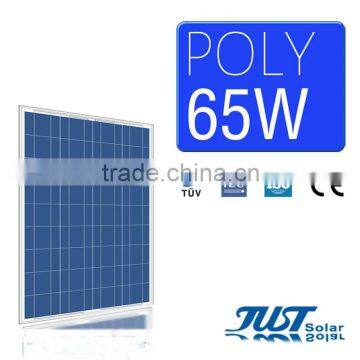 High Quality 65 Watt Monocrystalline Solar Panel for Home Solar Panel Kits Paneles Solares With CE Tuv