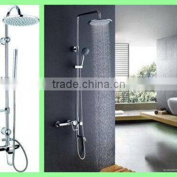 Shower set with overhead shower/hand shower/slide bar