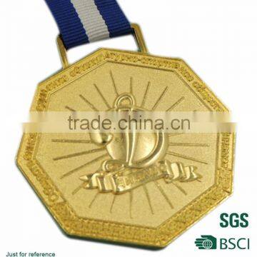 Gold medal sports cheap wholesale custom sport metal medal with ribbon