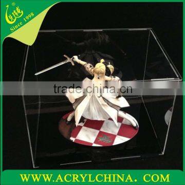 2mm clear acrylic model display box, transparent plexiglass model display box with jointing