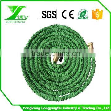 Triple layers expandable water hose 3layers brass fitting magic garden hose thread connector with valve flexible hose