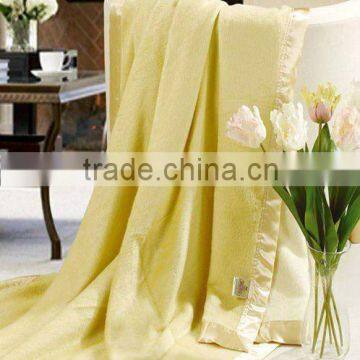 320GSM Yellow Bamboo Blanket, Silk Blanket