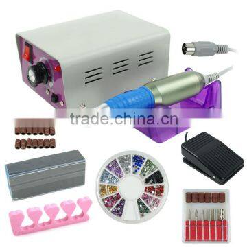 25000RPM Complete Electric Nail Drill Kit Set Art File Bit Acrylic Manicure Band