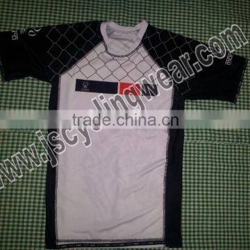 Spandex/Lycra Sublimation Printed Short Sleeve High Quality Compression Shirt