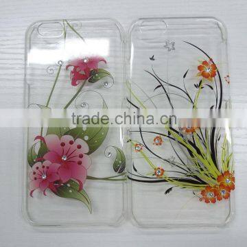 PC Color painting with diamond phone case for iPhone