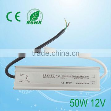 High quality 50wconstant voltage 12v waterproof led power with 2 years warranty