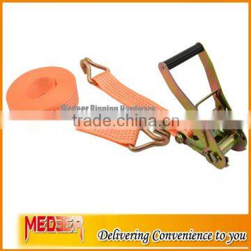 Lashing capacity 1500kg Orange color 50MM plastic tie down strap/2inch tie down ratchets