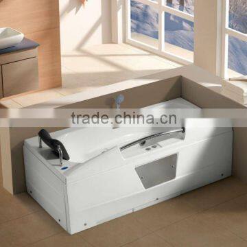 bathtub indoor Factory price corner massage bathtub with back massage headrest 2013 G661