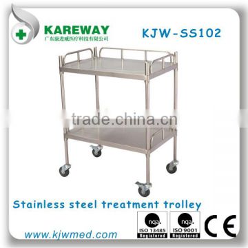 Stainless steel nursing stretcher food trolley