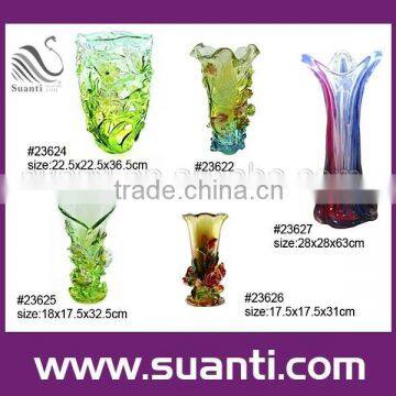 Tall resin vase for office decoration