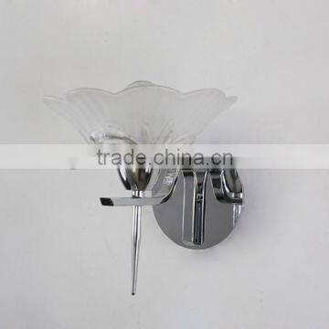 Uplight with glass transparent flower design wall lamp