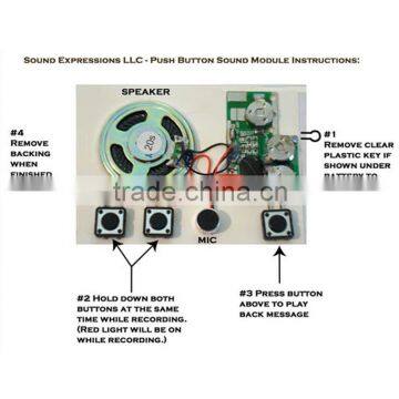 2016 programmable mini recordable push button sound modules