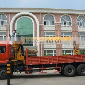 Factory Sale 12ton Straight Arm Telescopic Cranes Tractor Mounted Timber Trailer With Crane photo-2